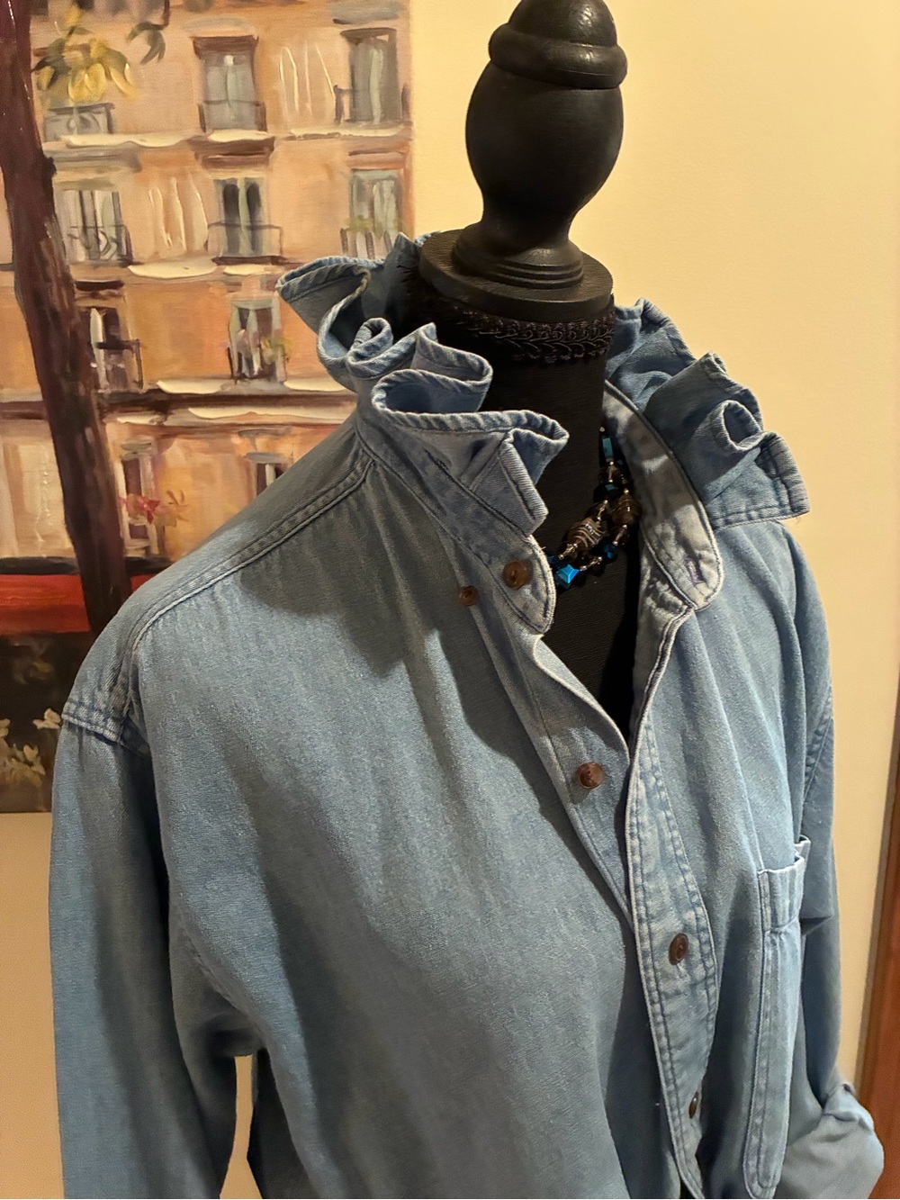Light Blue Denim Button-Up Ralph Lauren - Picture 5 of 8